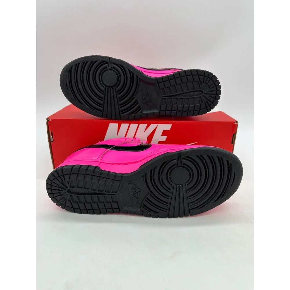 Nike Dunk Low Women's Size 8 Pink black Leather Athletic Shoes IV2040 600